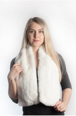 Rex fur scarf - white